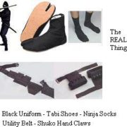 Ninja Package-Uniform Shoes Socks Belt Claws