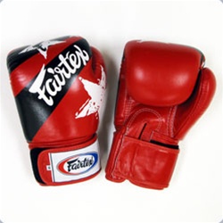 Fairtex Training Gloves With Nation Print- RED