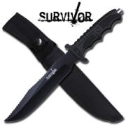 Survivor Black Stainless Steel knife - HK718