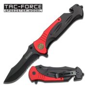 TacForce Fire Logo Rescue Folder Knife