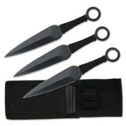 Wrapped Black Throwing Knives set of 3