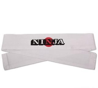 Ninja Headband - White w/Sun
