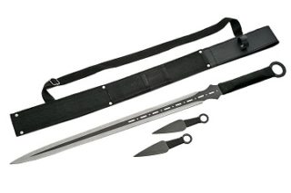 28" Ninja Sword w/2 Thrower Knives