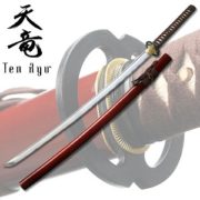 Hand Forged Samurai Warrior Sword -Red