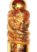 Dragon Pole Paperweight Bright Gold